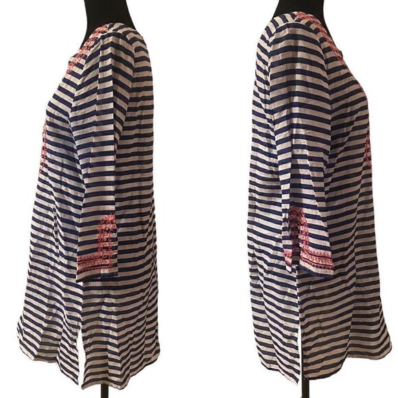 Mudpie Swim Cover up with Pink Embroidery - Picture 3 of 12